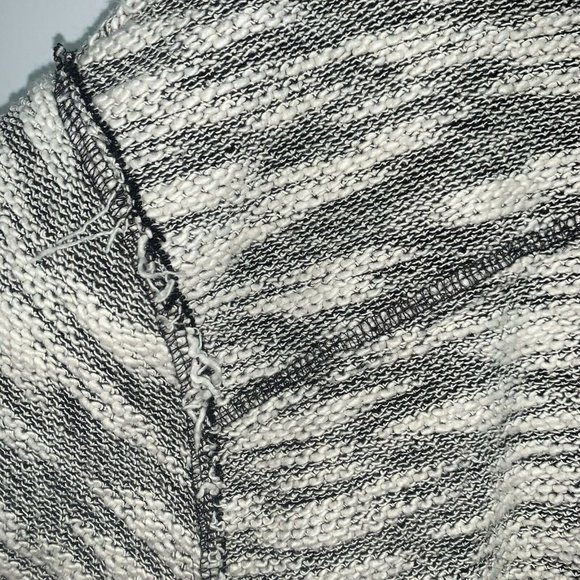 Style & Co Womens Pullover Hoodie Sweatshirt Size S Black White Marled Textured - Picture 4 of 8